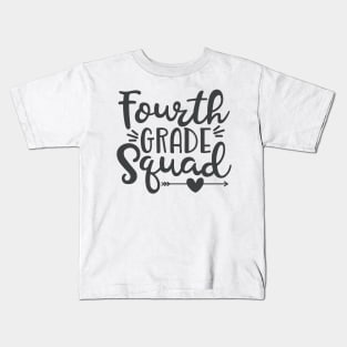 Fourth Grade Squad Funny Kids School Back to School Kids T-Shirt